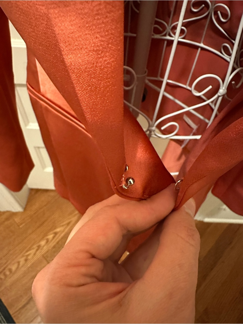 Express | Satin Coral Blazer Jacket | S - Picture 5 of 9